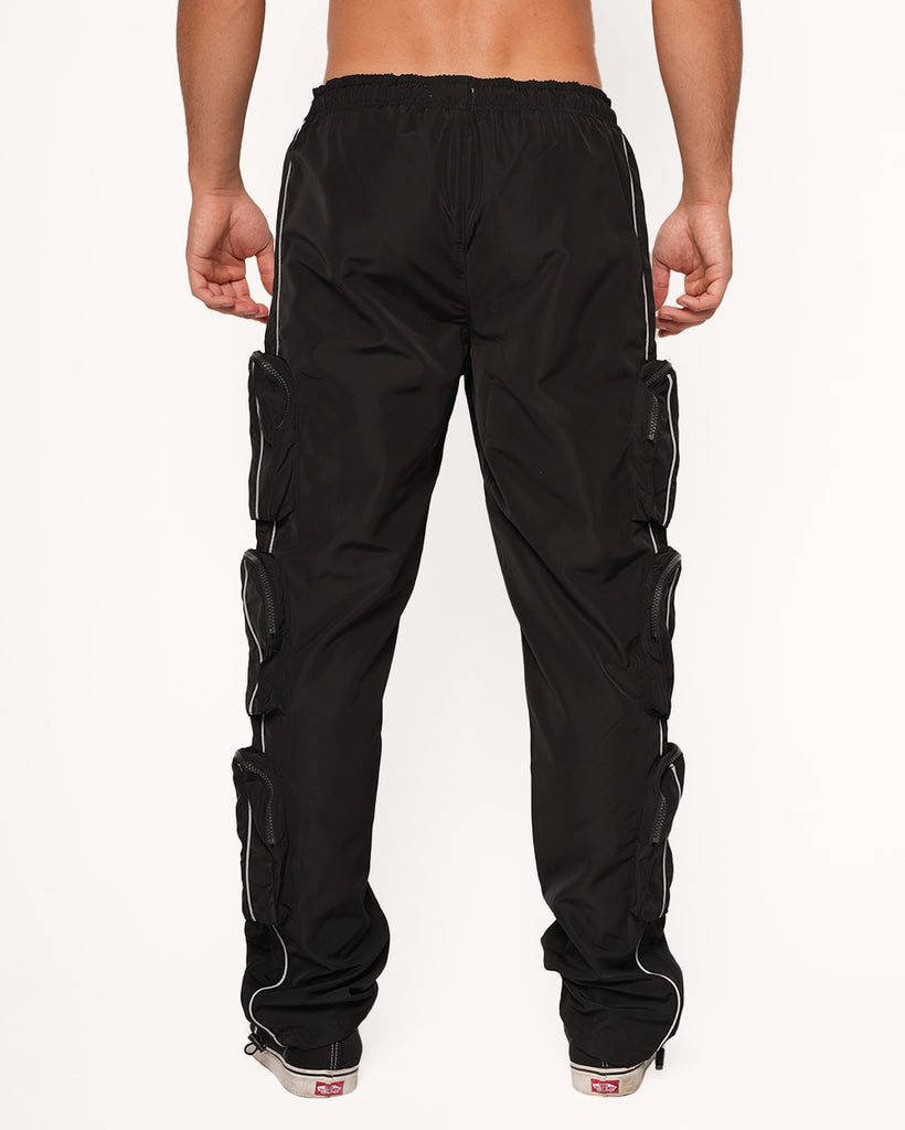 Daredevil Men's Reflective Cargo Pants-Black-Regular-Back--Jacob---L