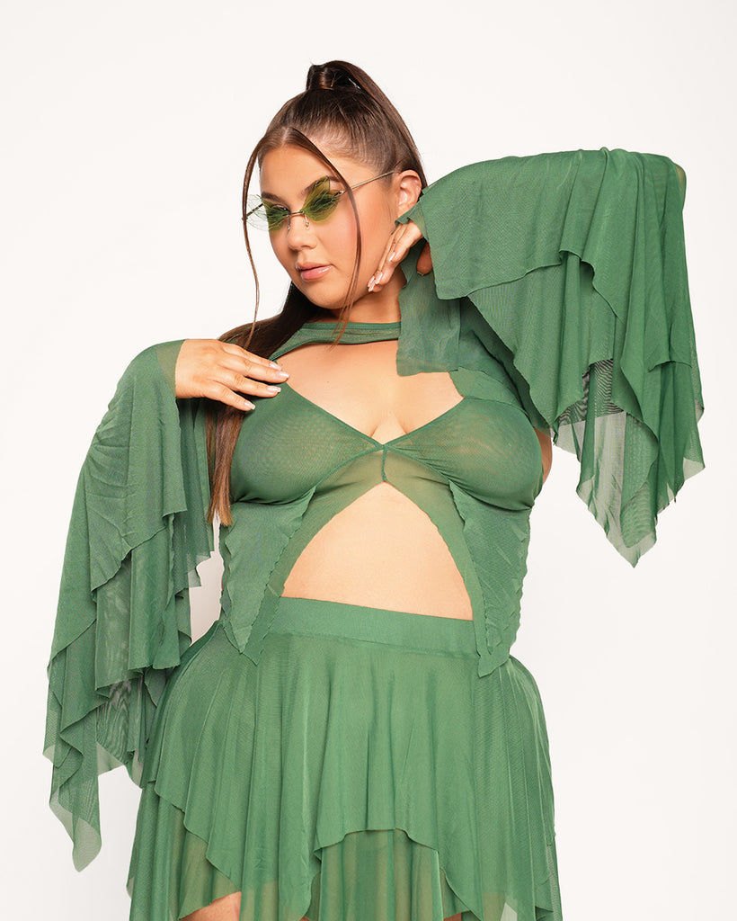 Dark Arts Ultra Crop Top - Green-Green-Curve1-Front--Milani---1X