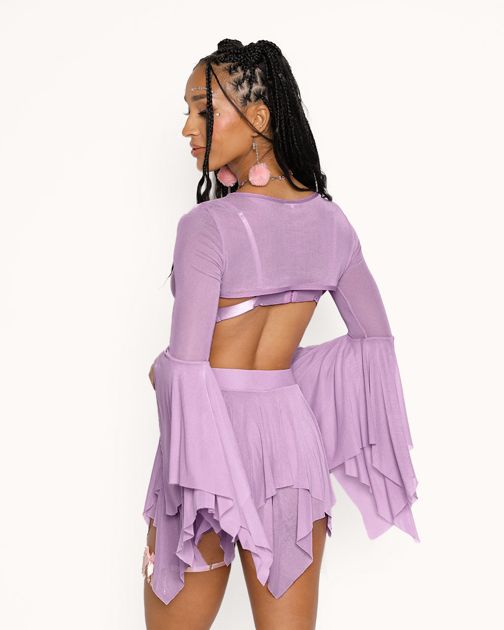 Dark Arts Ultra Crop Top - Lavender-Lavender-Regular-Back--Courtney---S