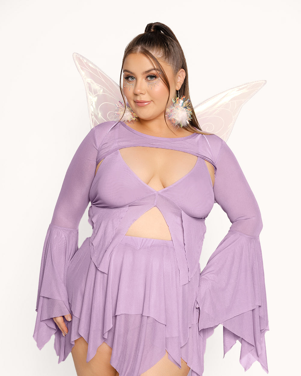 Dark Arts Ultra Crop Top - Lavender-Lavender-Curve1-Front--Milani---1X