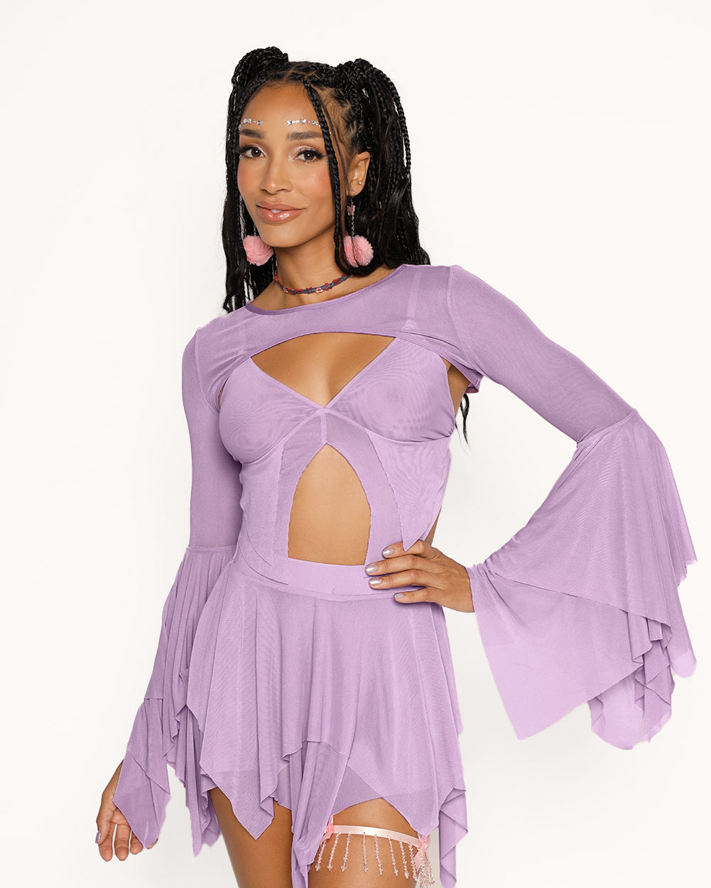 Dark Arts Ultra Crop Top - Lavender-Lavender-Regular-Front--Courtney---S