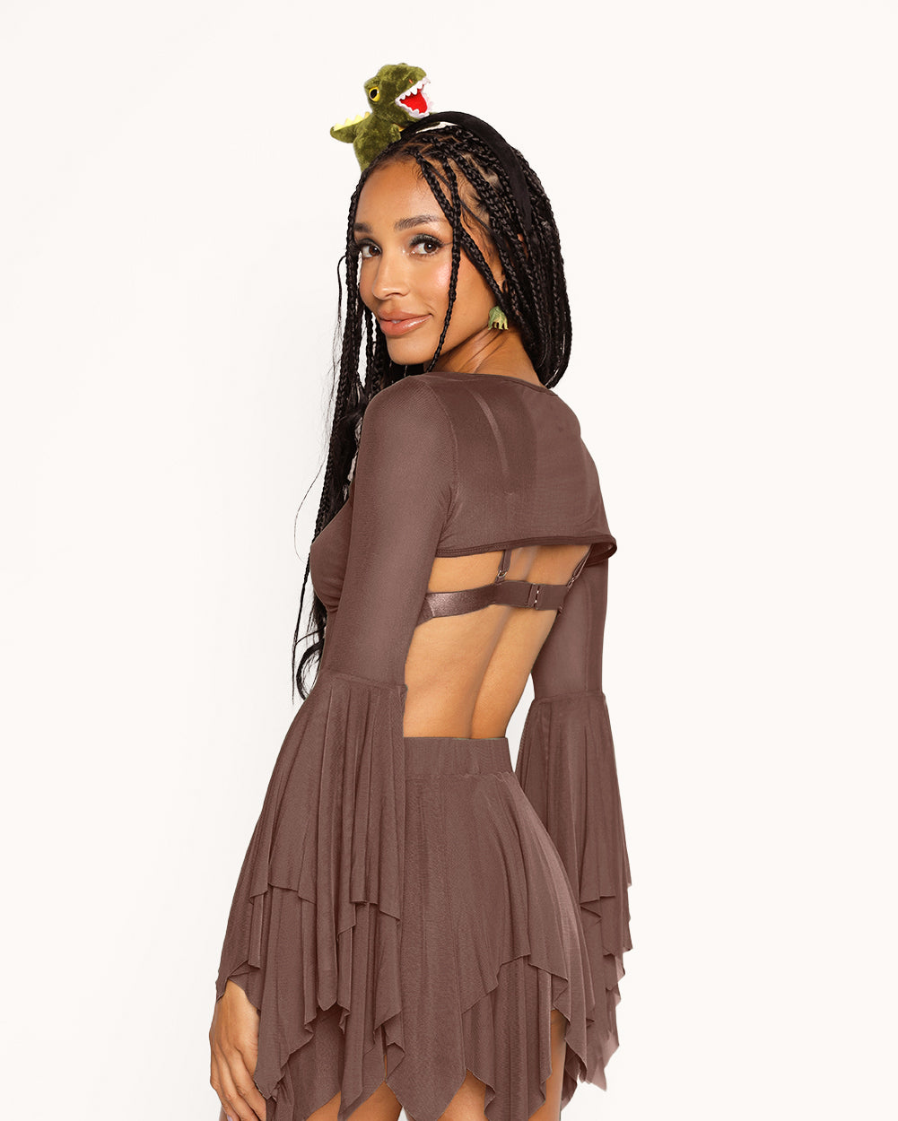 Dark Arts Ultra Crop Top - Brown-Regular-Back--Courtney---S