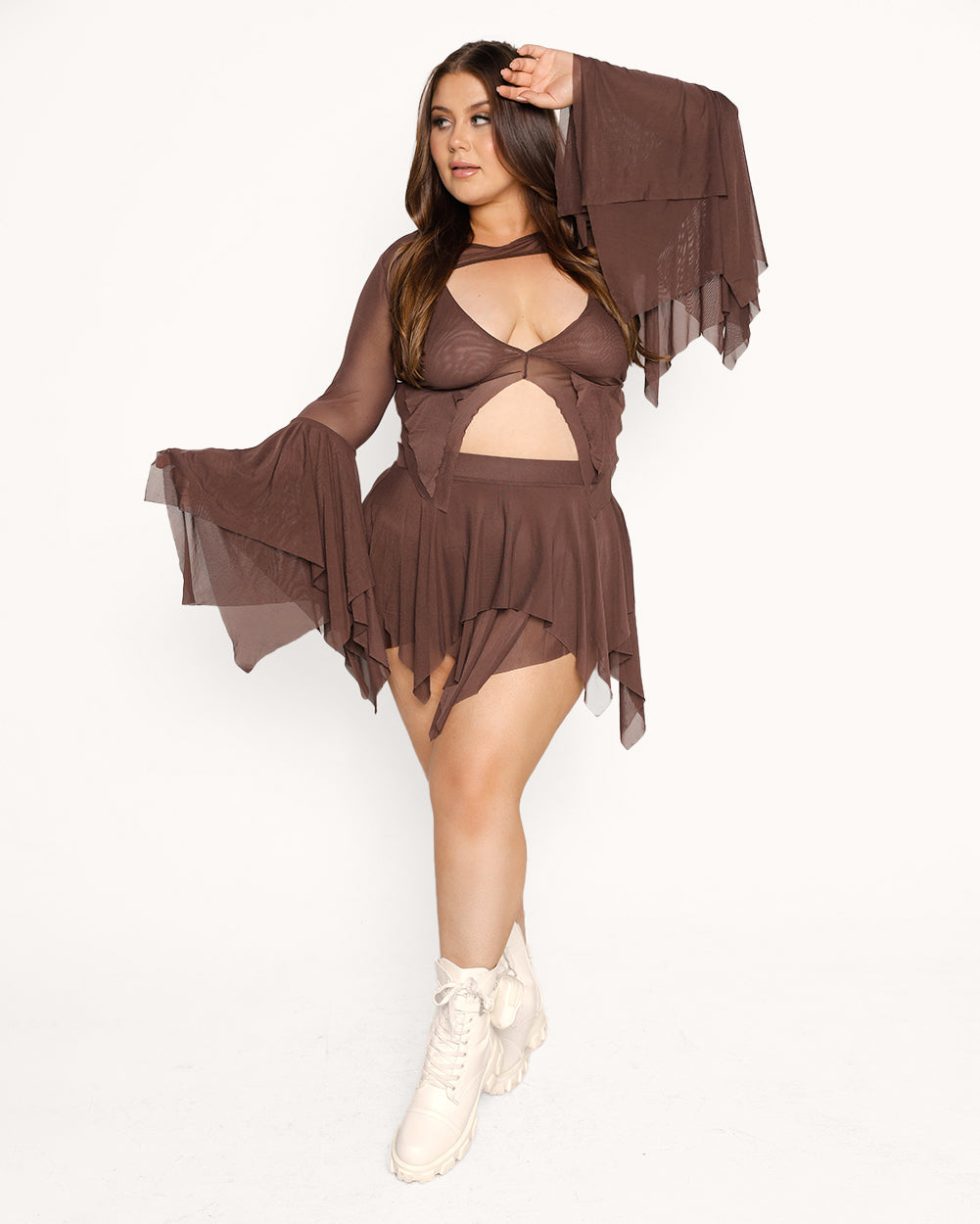 Dark Arts Ultra Crop Top - Brown-Curve1-Full--Milani---1X