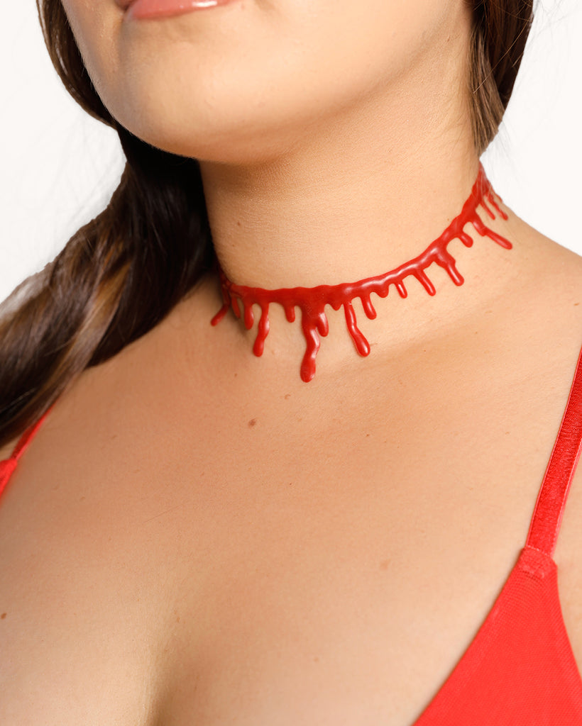 Dead to Me Dripping Blood Necklace-Red-Curve1-Side--Milani---1X