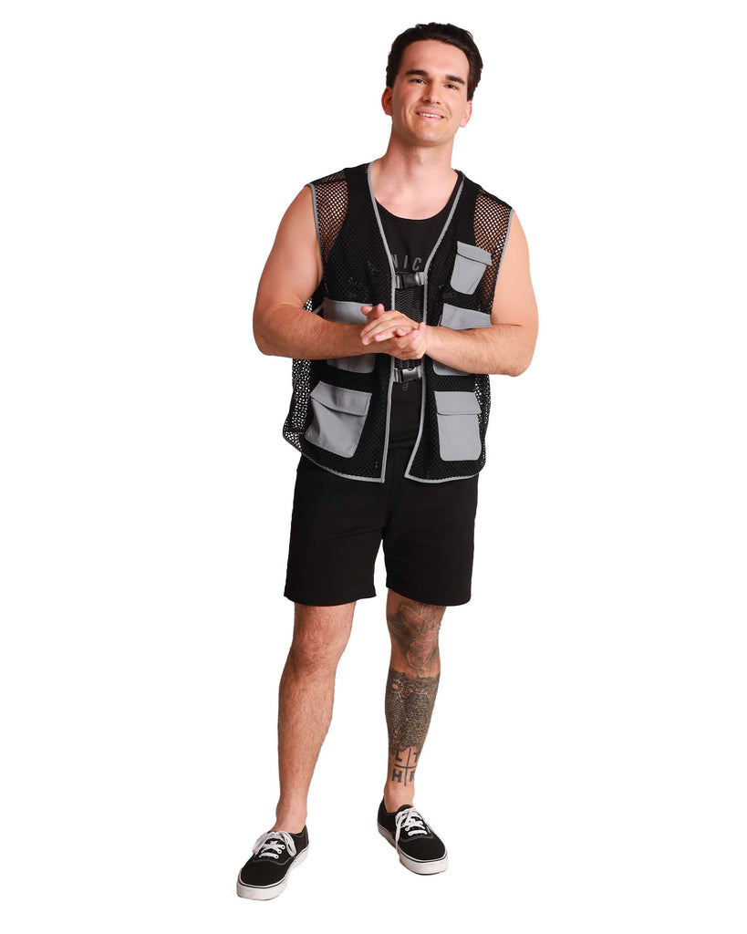 Delaying Tactic Reflective Fishnet Vest-Black/Grey-Full--David---M