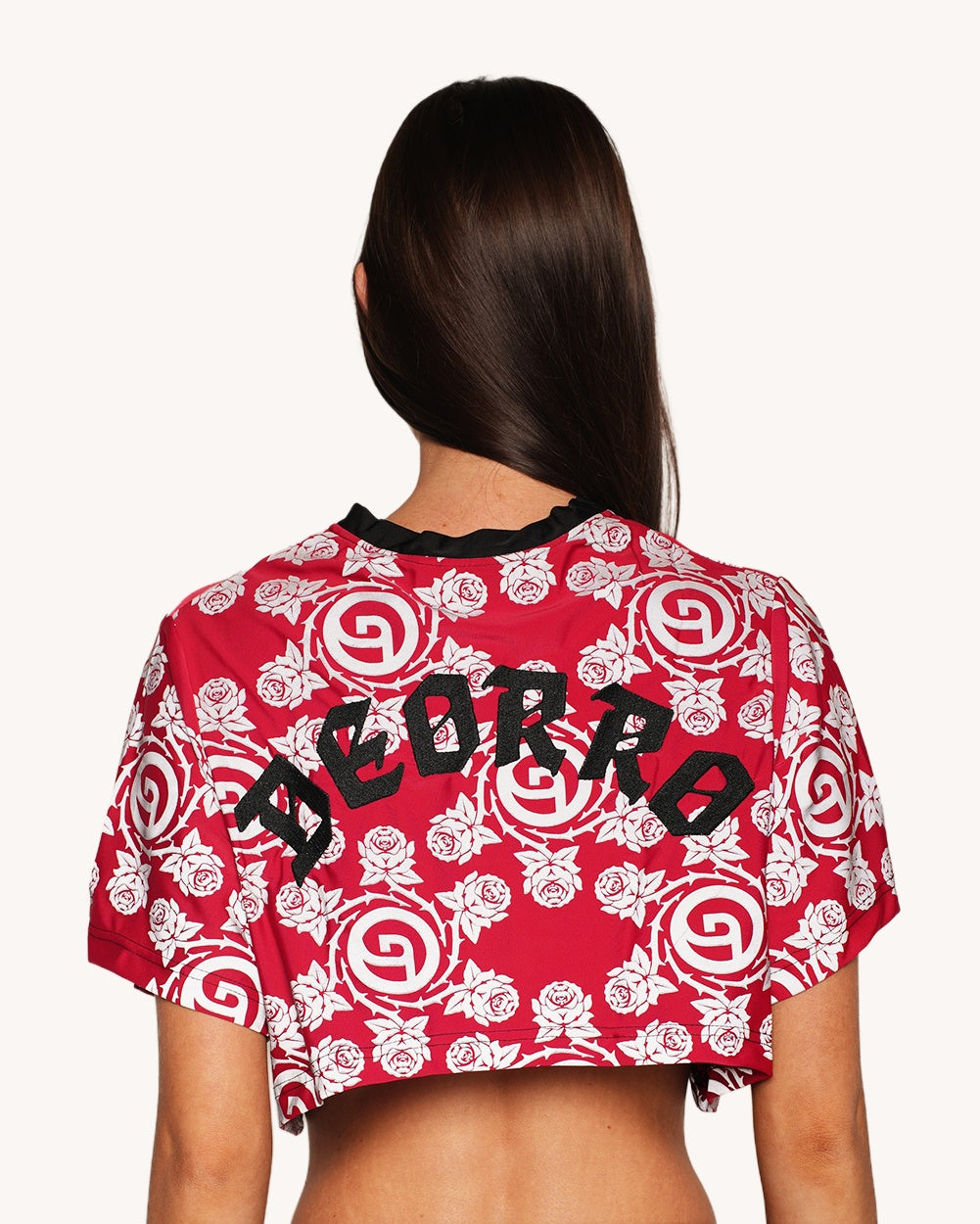 Deorro x iHR Silver Reflective Cropped Football Jersey - Image 1