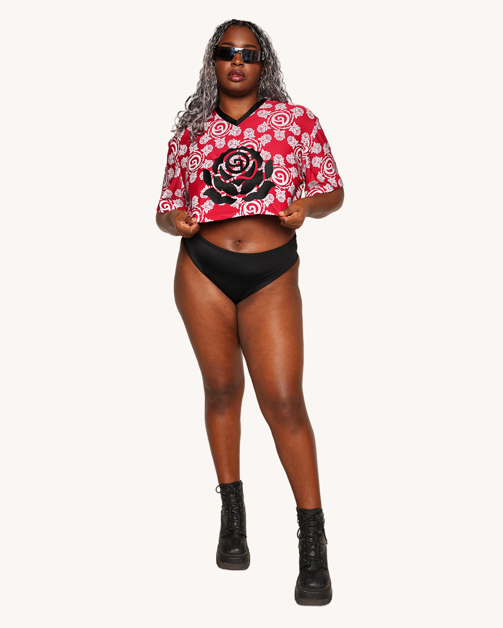 Deorro x iHR Silver Reflective Cropped Football Jersey - Image 7