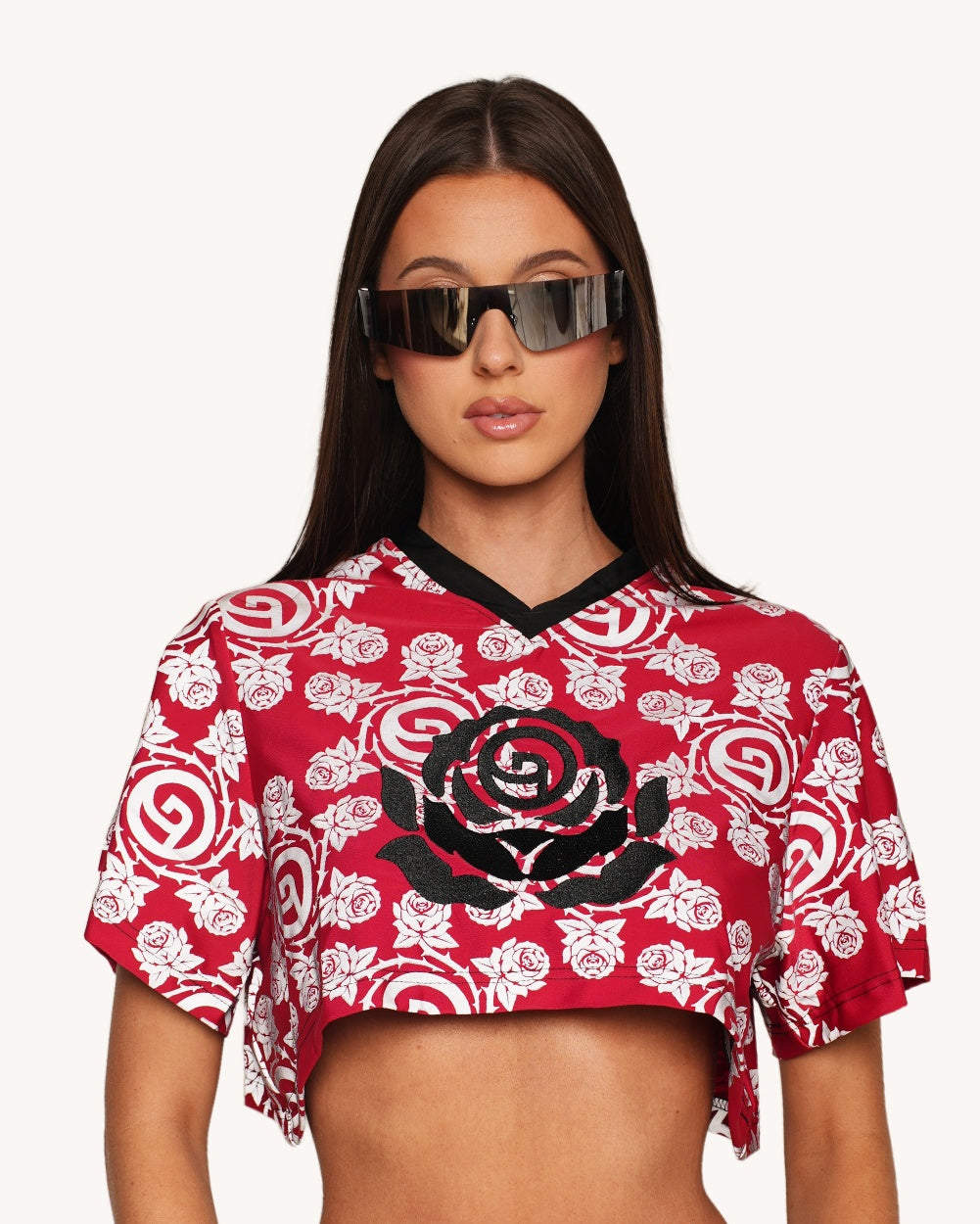 Deorro x iHR Silver Reflective Cropped Football Jersey - Image 71227480277175