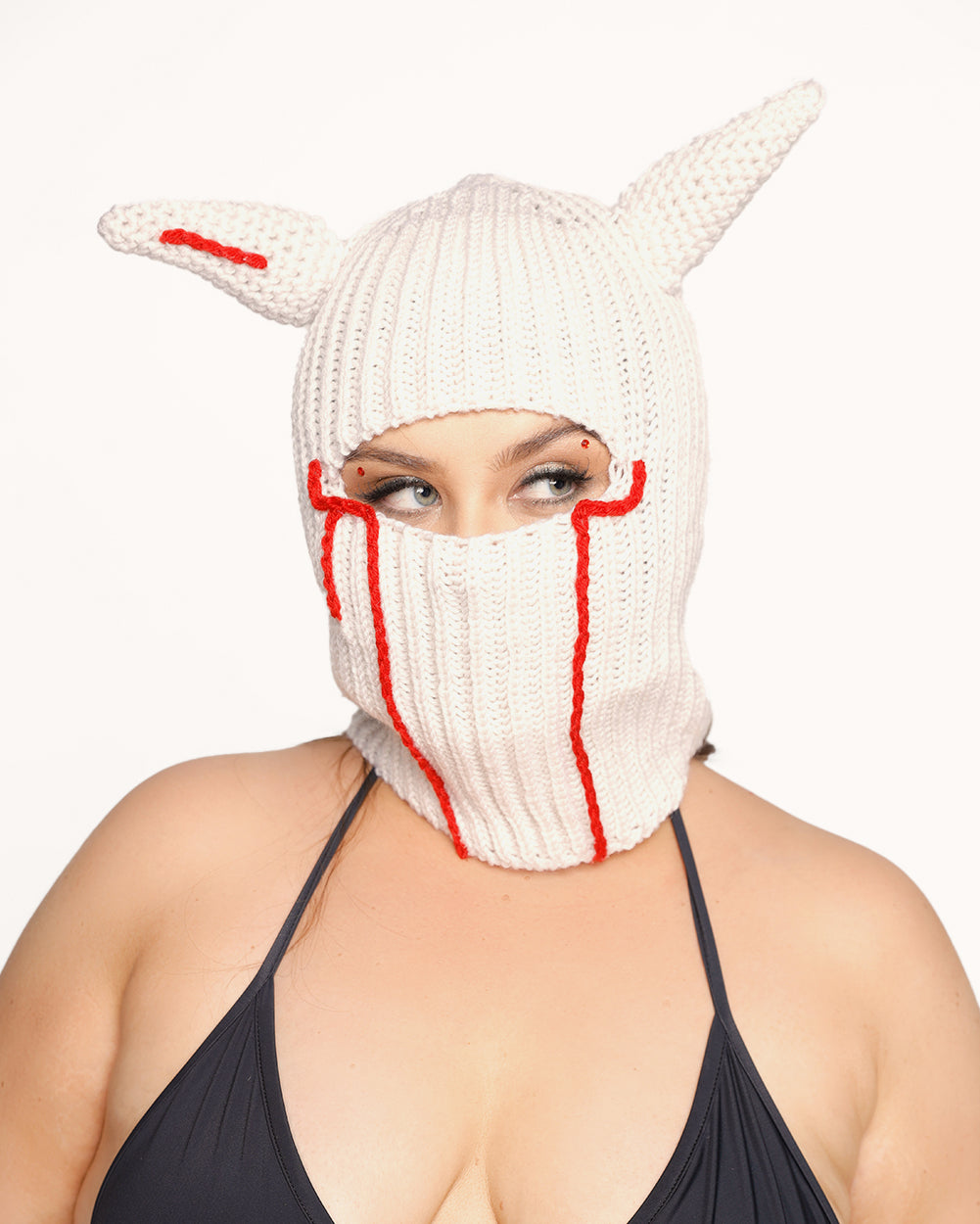 Devil in Disguise Balaclava Hat-White-Curve1-Front--Milani---1X