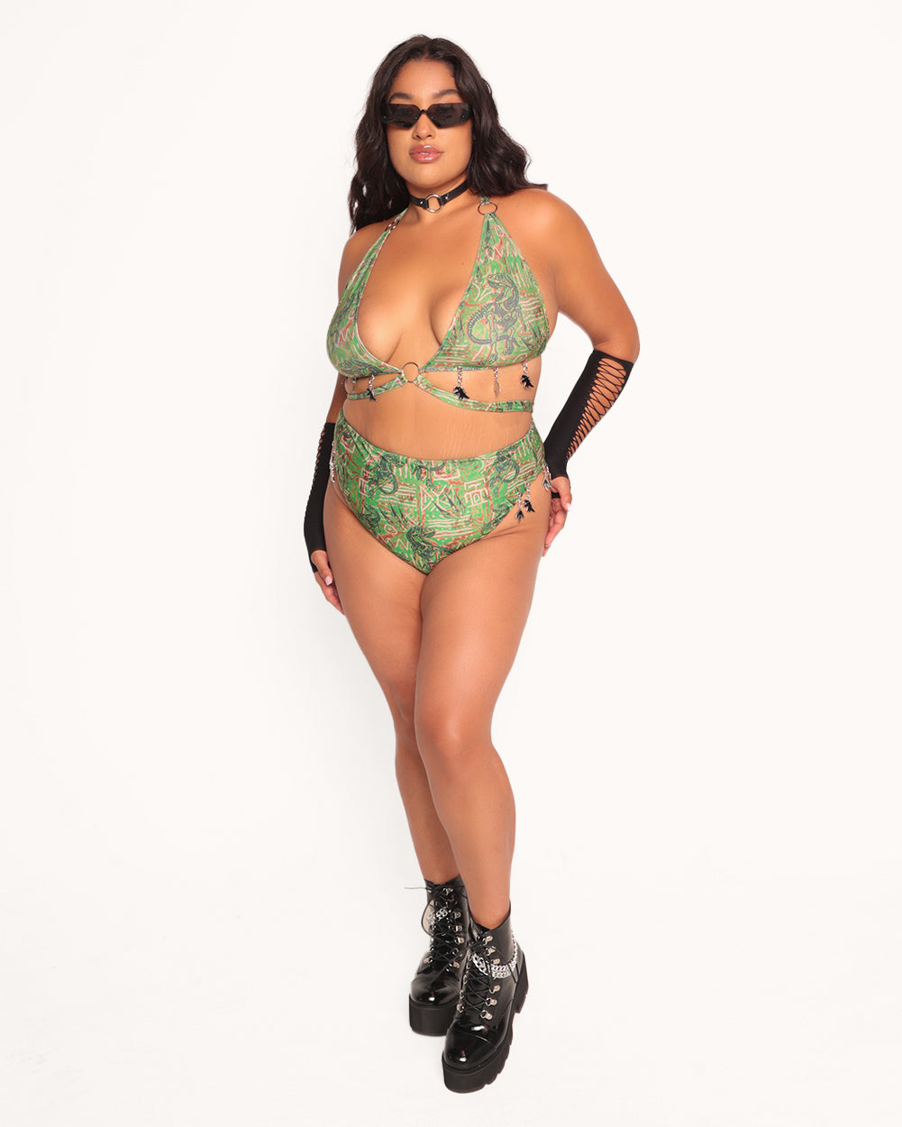 Dino Dominion Bottoms-Black/Green-Curve1-Full--Nicole---1X