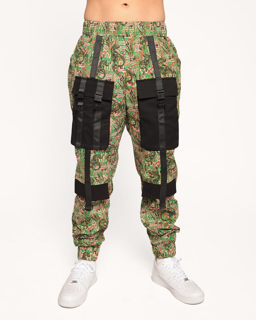 Dino Dominion Pants-Black/Green-Regular-Front--Eric2---L