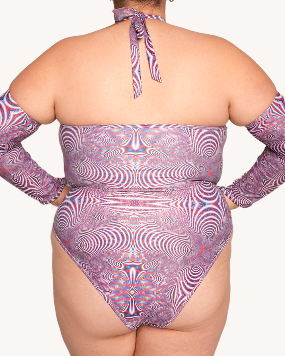 Distortion Bodysuit With Sleeves - Image 32623975661751