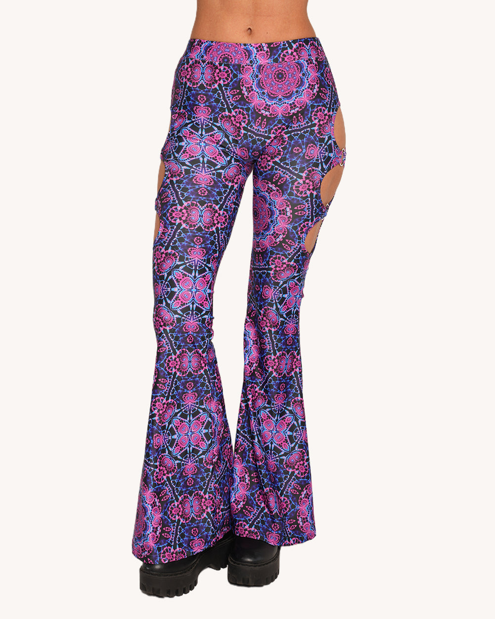 Dreamwave Cutout Bell Bottoms - Image 35057827610807