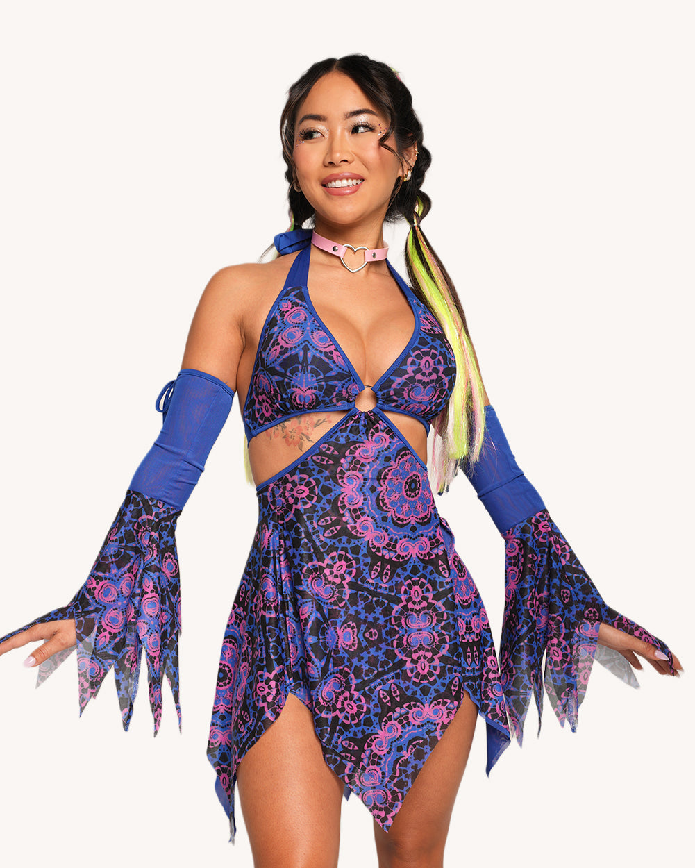 Dreamwave Dress with Sleeves - Image 35057845436599