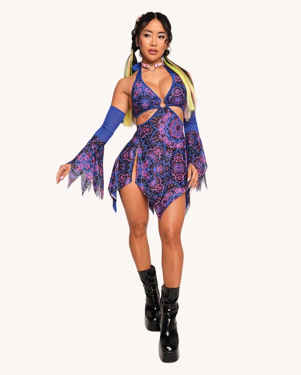 Dreamwave Dress with Sleeves - Image 35057845469367