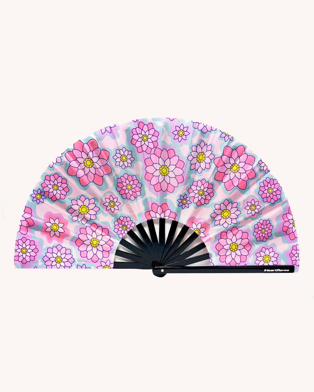 Electric Dreaming UV Reactive Hand Fan - Image 32206694940855