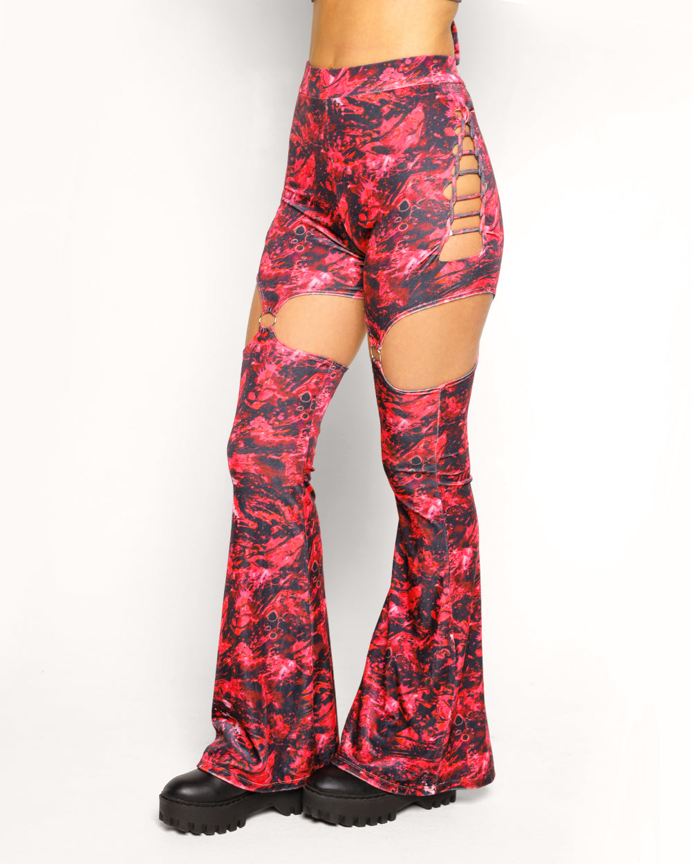 Electric Ember Bell Bottoms-Black/Red-Regular-Side--Sarah2---S