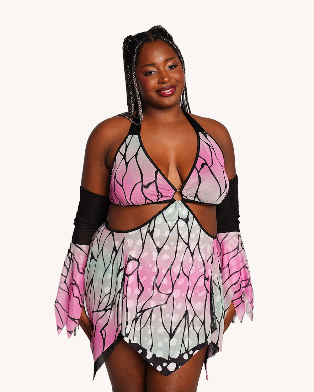Electric Insect Dress with Sleeves - Image 5