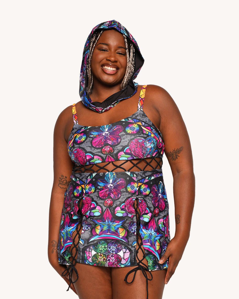 Ellie Paisley x iHR Neon Catherdral Dress Set - Image 12