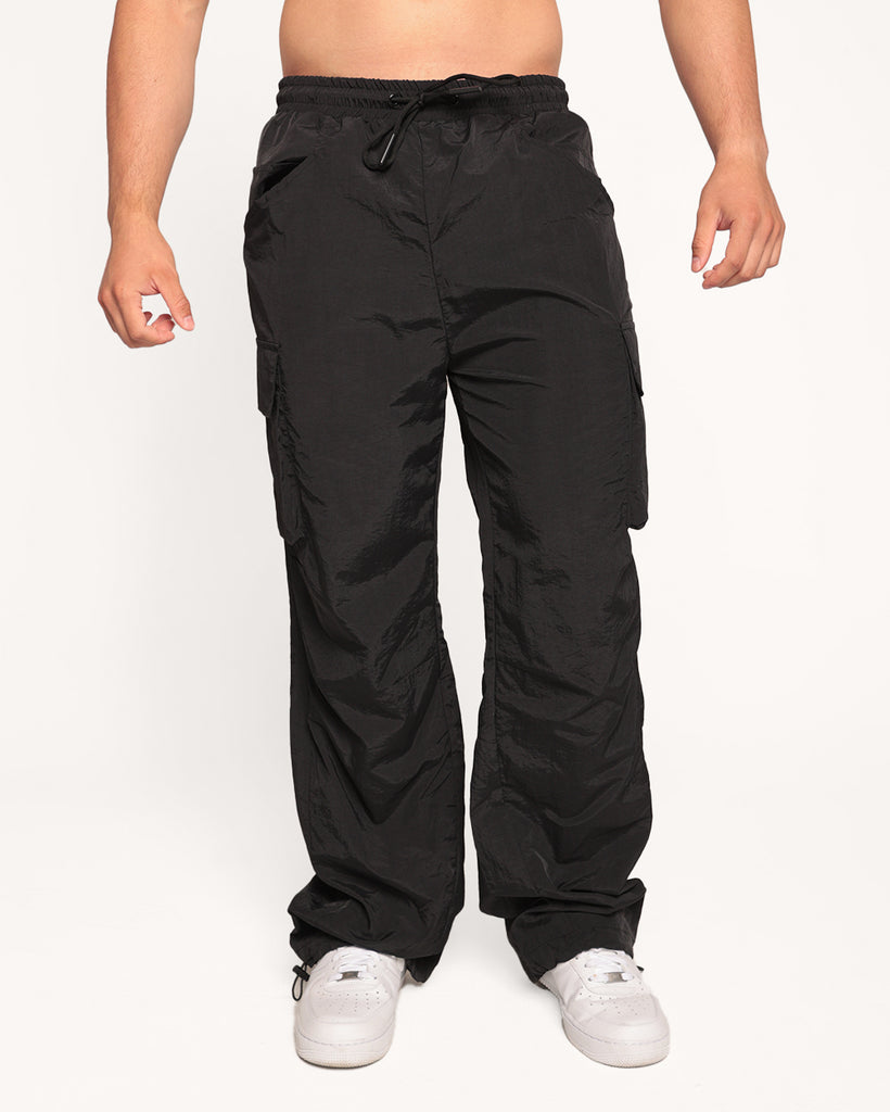 Escapist Men's Cargo Pants-Black-Regular-Front--Eric2---L