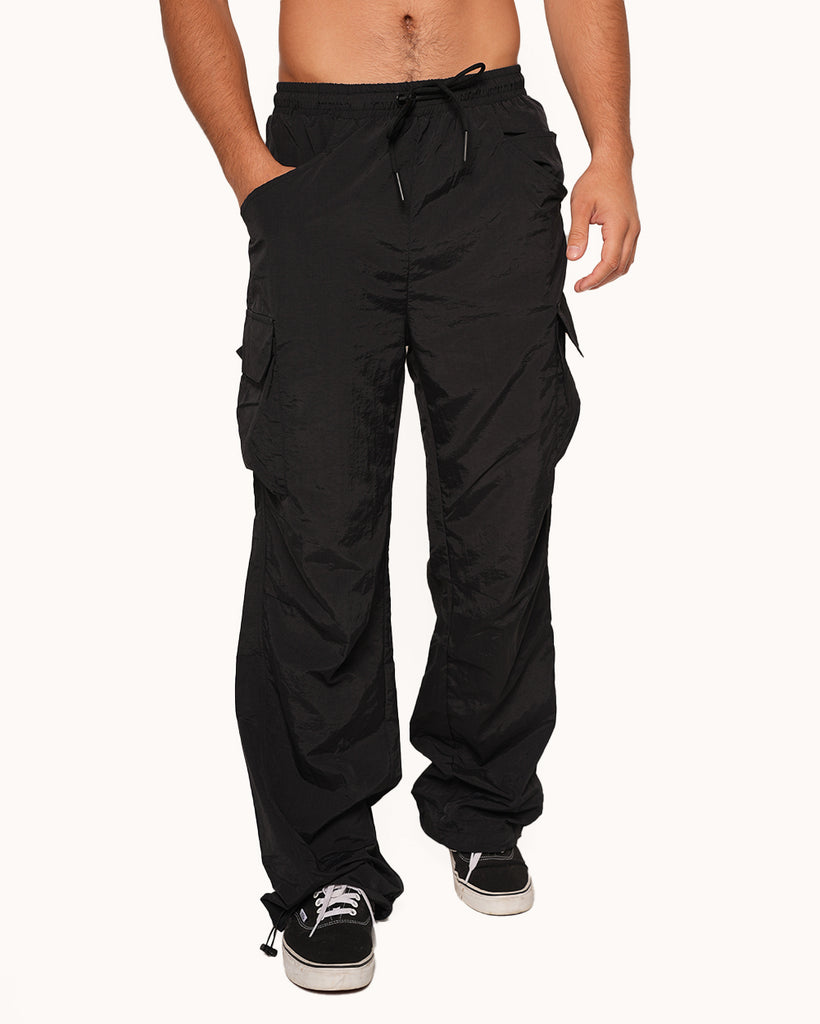 Escapist Men's Cargo Pants-Black-Regular-Front--Jacob---L