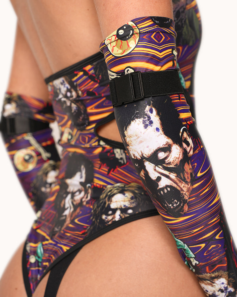 Eternal Decay Zombie Bodysuit-Black/Purple-Regular-Detail 2--Sarah2---S