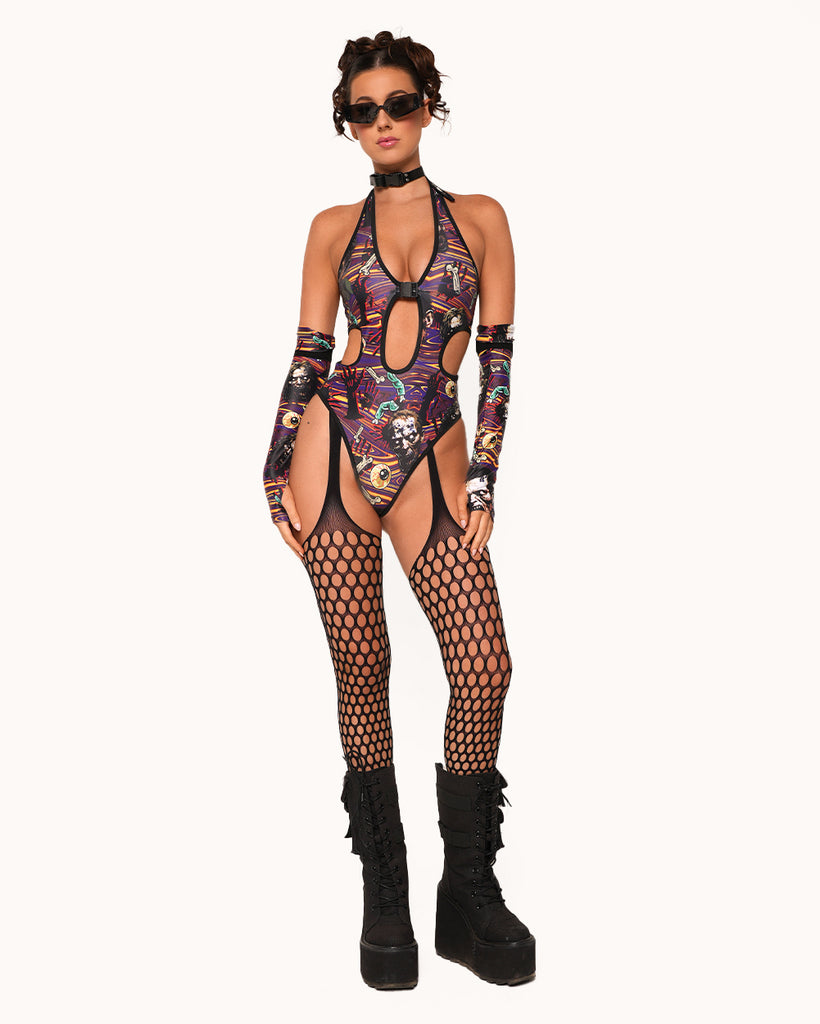 Eternal Decay Zombie Bodysuit-Black/Purple-Regular-Full--Sarah2---S