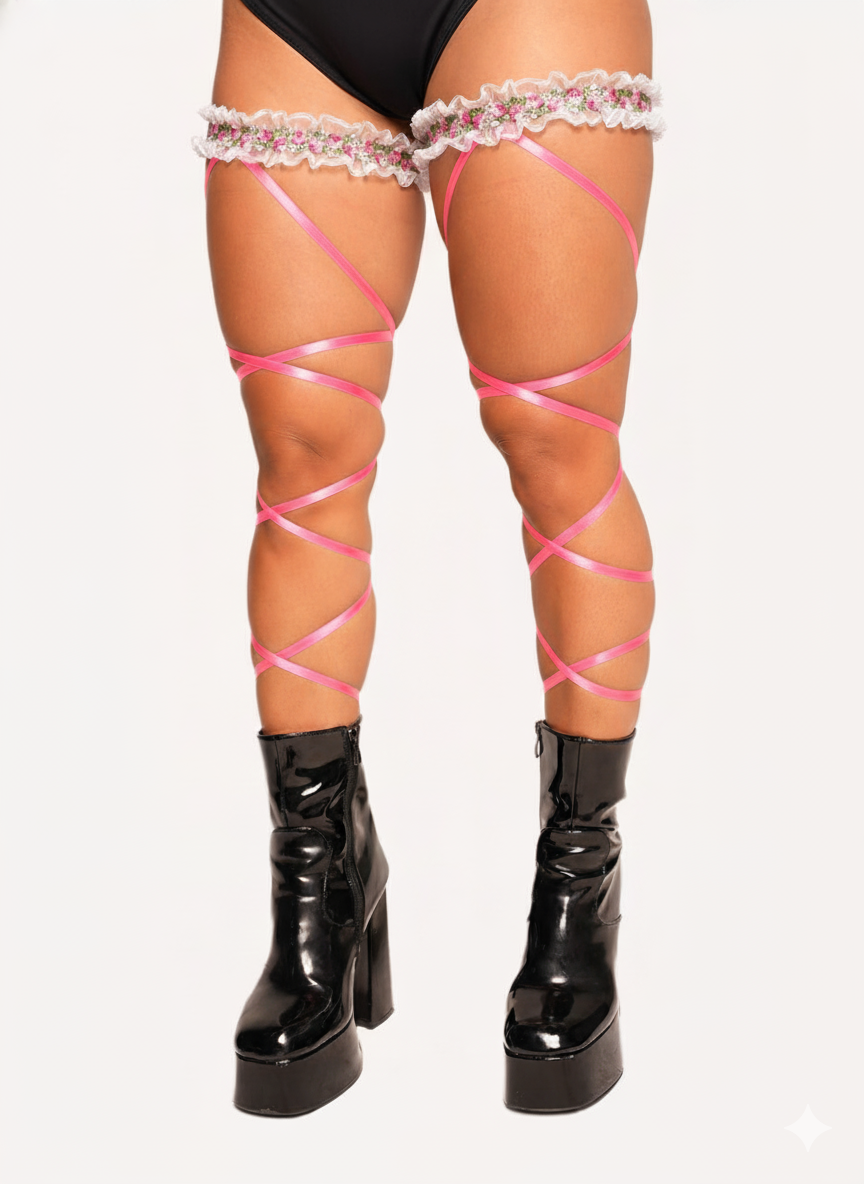 EtherealTerritoryFloralLacePairLegWraps