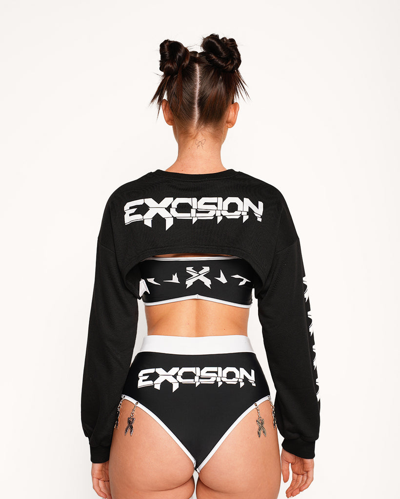 Excision x iHR Charged Up Reflective Ultra Crop Top-Black/Grey-Regular-Back--Sarah2---S