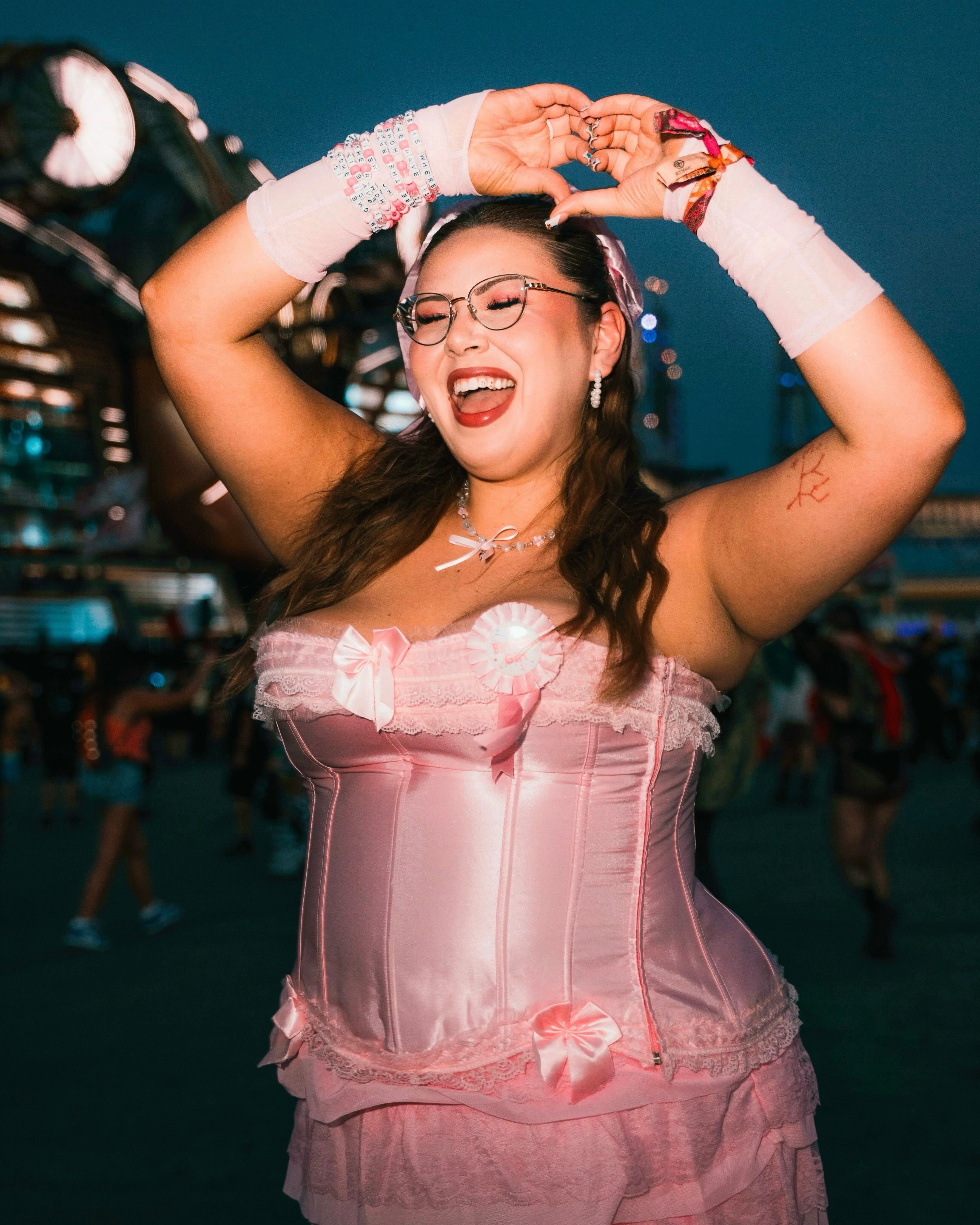 Pink Champagne Corset Top - Image 4