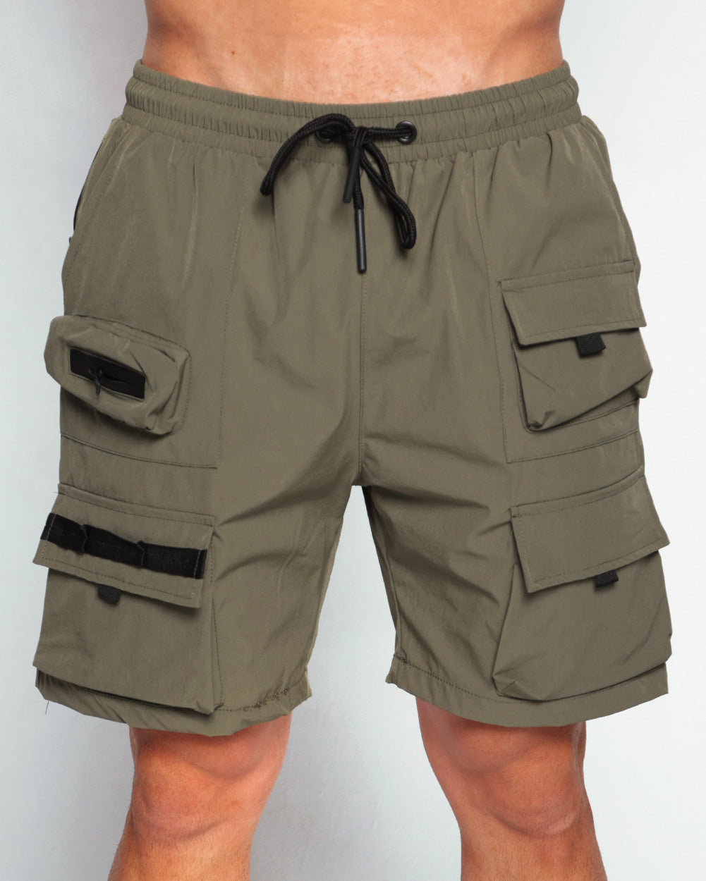 Falling Further Shorts-Olive-Regular-Front--Eric2---L