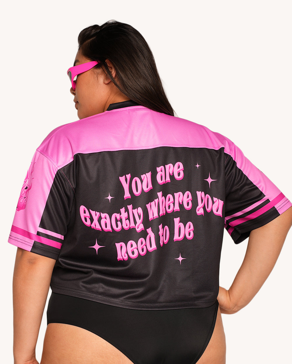 Feeling Lucky Cropped Football Jersey - Image 35177301901495