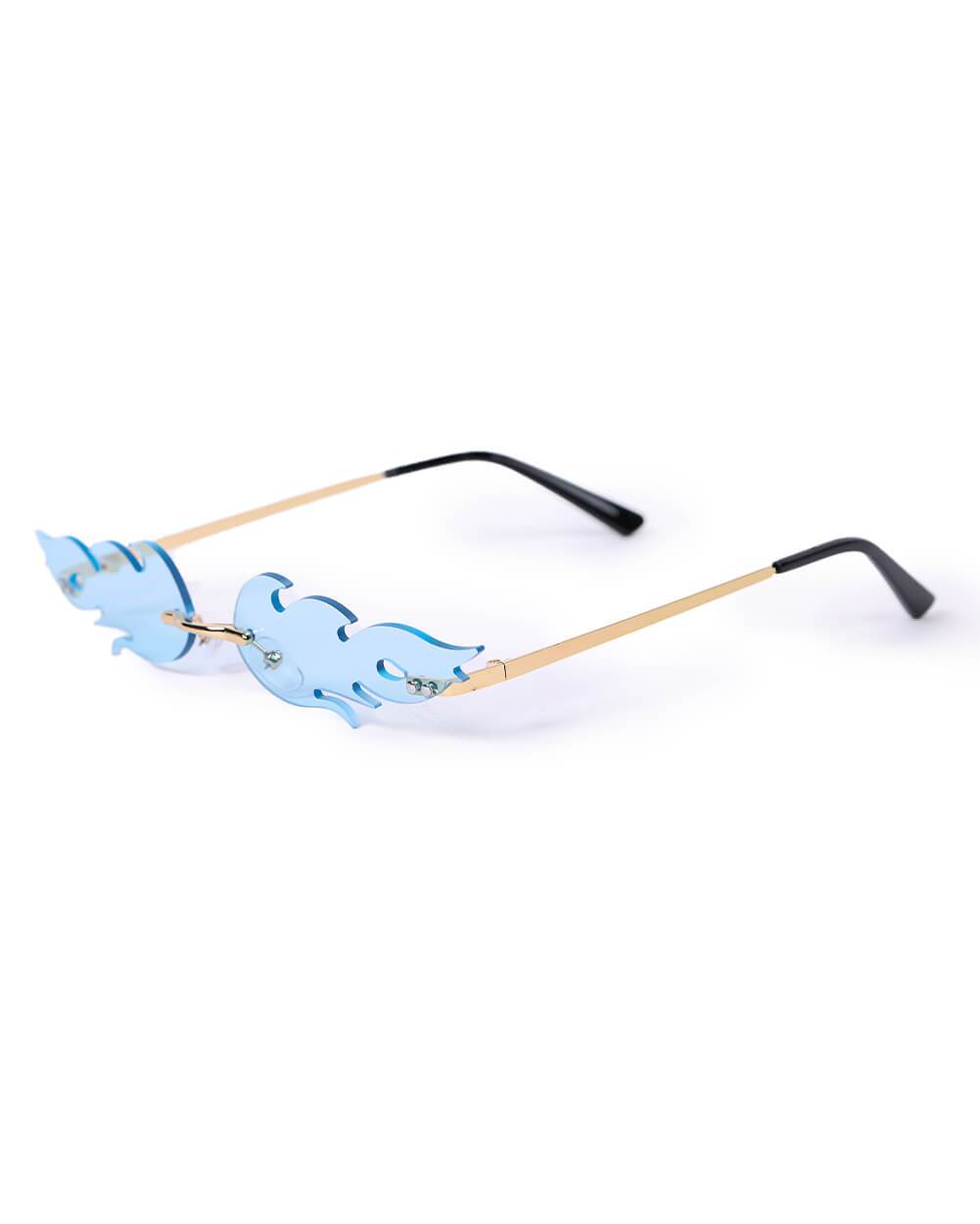 Fiery Queen Sunglasses-Blue-Side