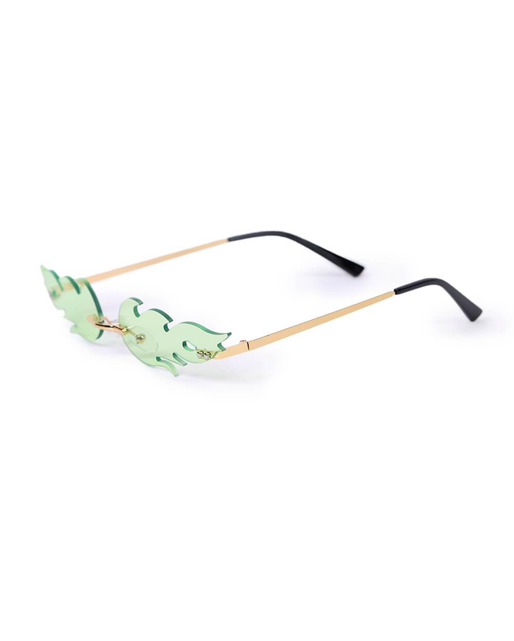 Fiery Queen Sunglasses-Green-Side