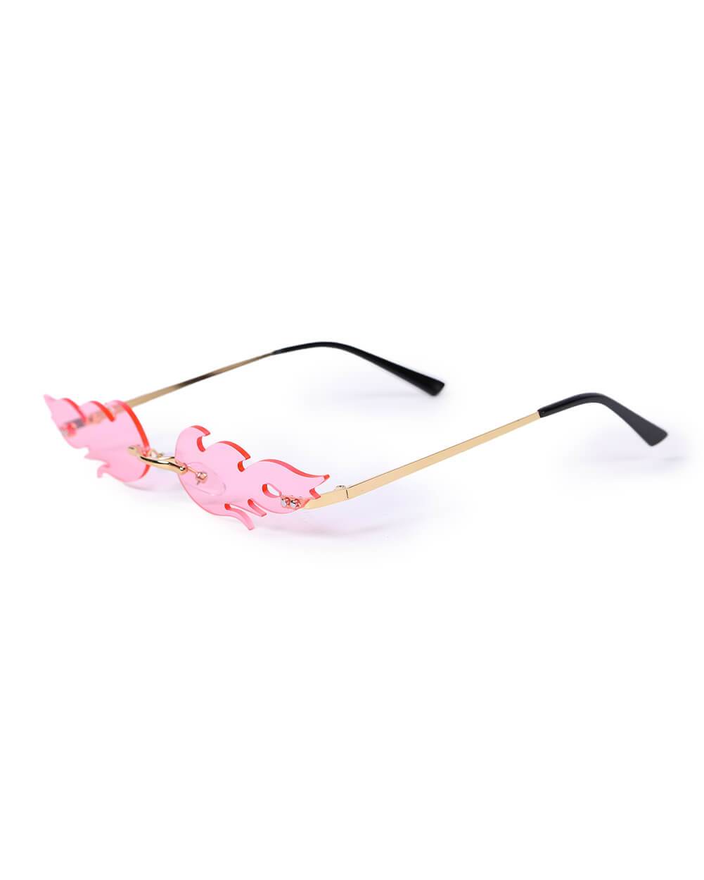 Fiery Queen Sunglasses-Pink-Side