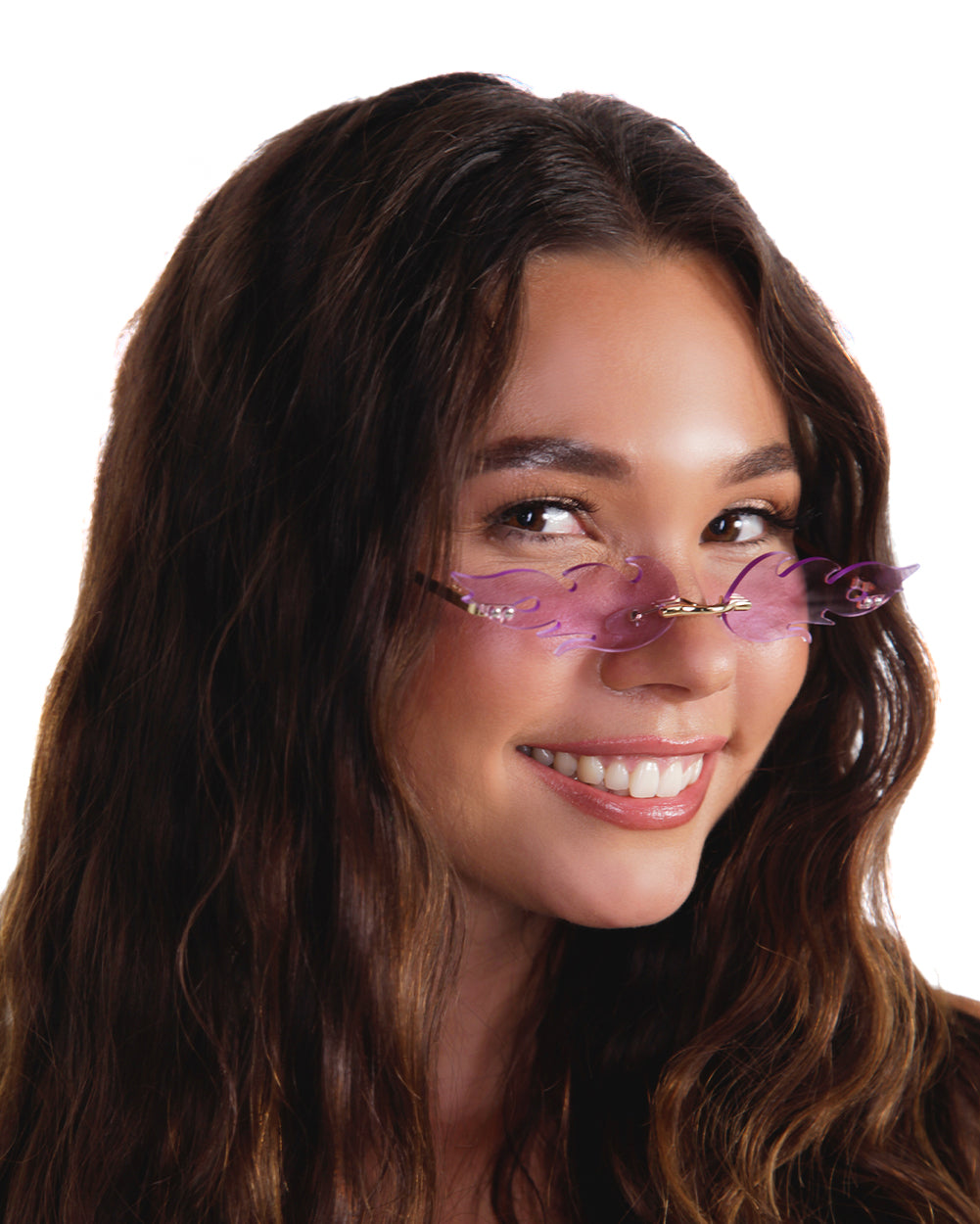 Fiery Queen Sunglasses-Lavender-Front