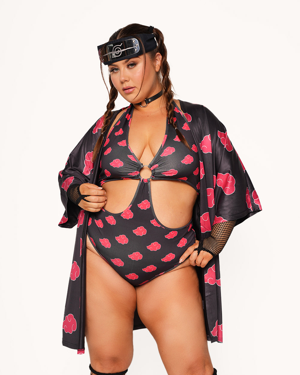 Fire Shadow Robe-Black/Red-Curve1-Front 2--Milani---1X