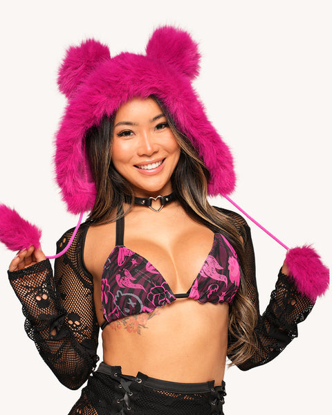 Fizzi Pop x iHR Heartcore Furry Hat – iHeartRaves