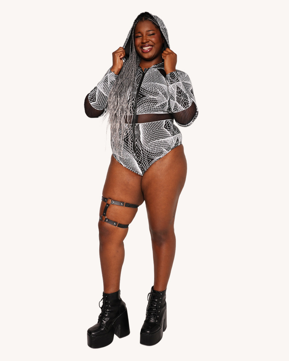 Flashbang Matrix Reflective Hooded Bodysuit - Image 1