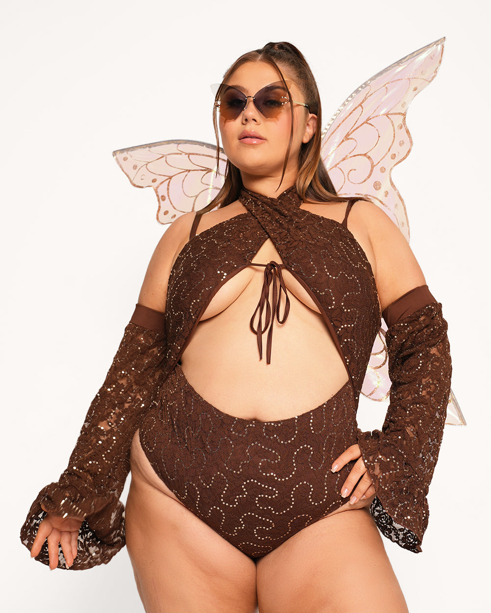 Flitteriffic Halter Bodysuit-Brown-Curve1-Front--Milani---1X