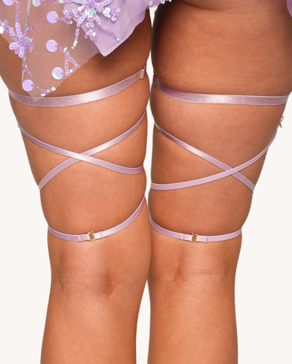 Flora Pastel Floral Leg Garters - Image 2