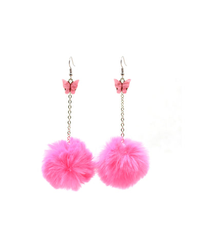 Fly With Me Fluffy Butterfly Earrings