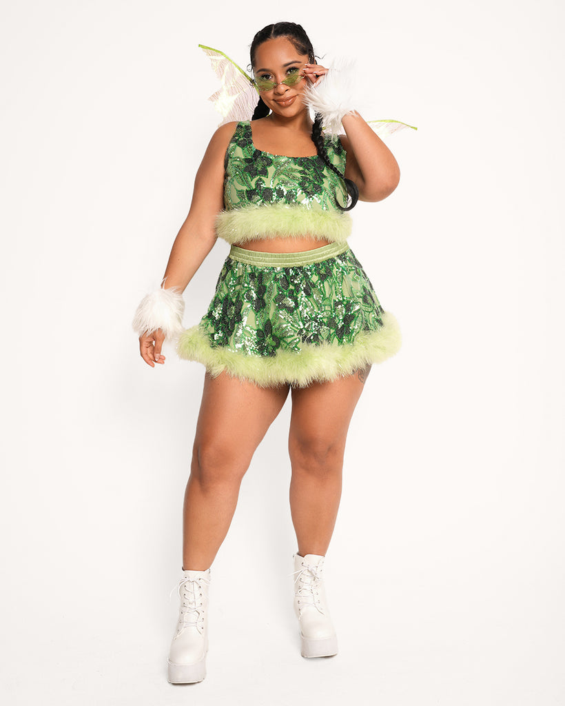 Forest Fairytale Marabou Top-Green-Curve1-Full--Cassie---1X