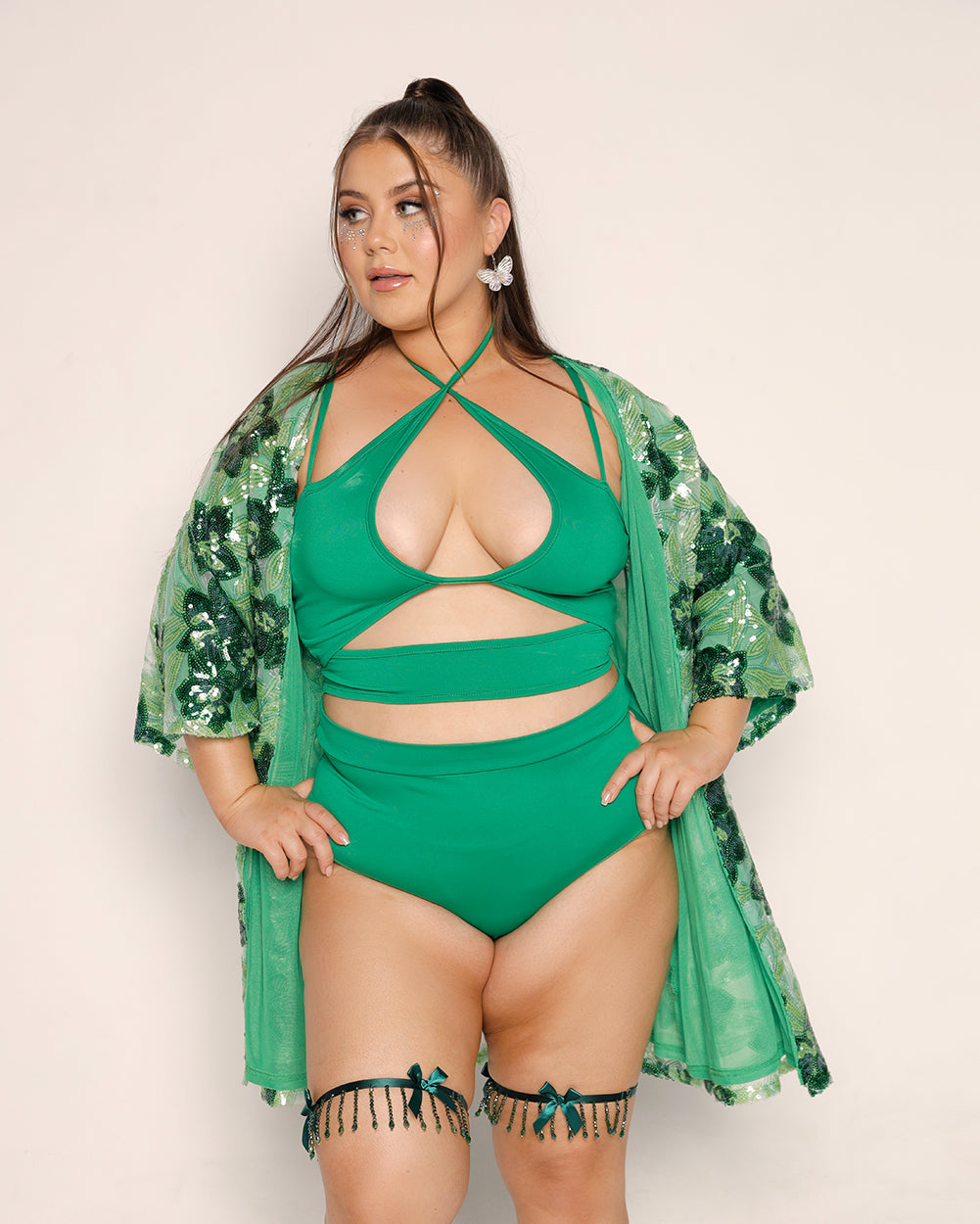 Forest Fairytale Robe-Green-Curve1-Front--Milani---1X