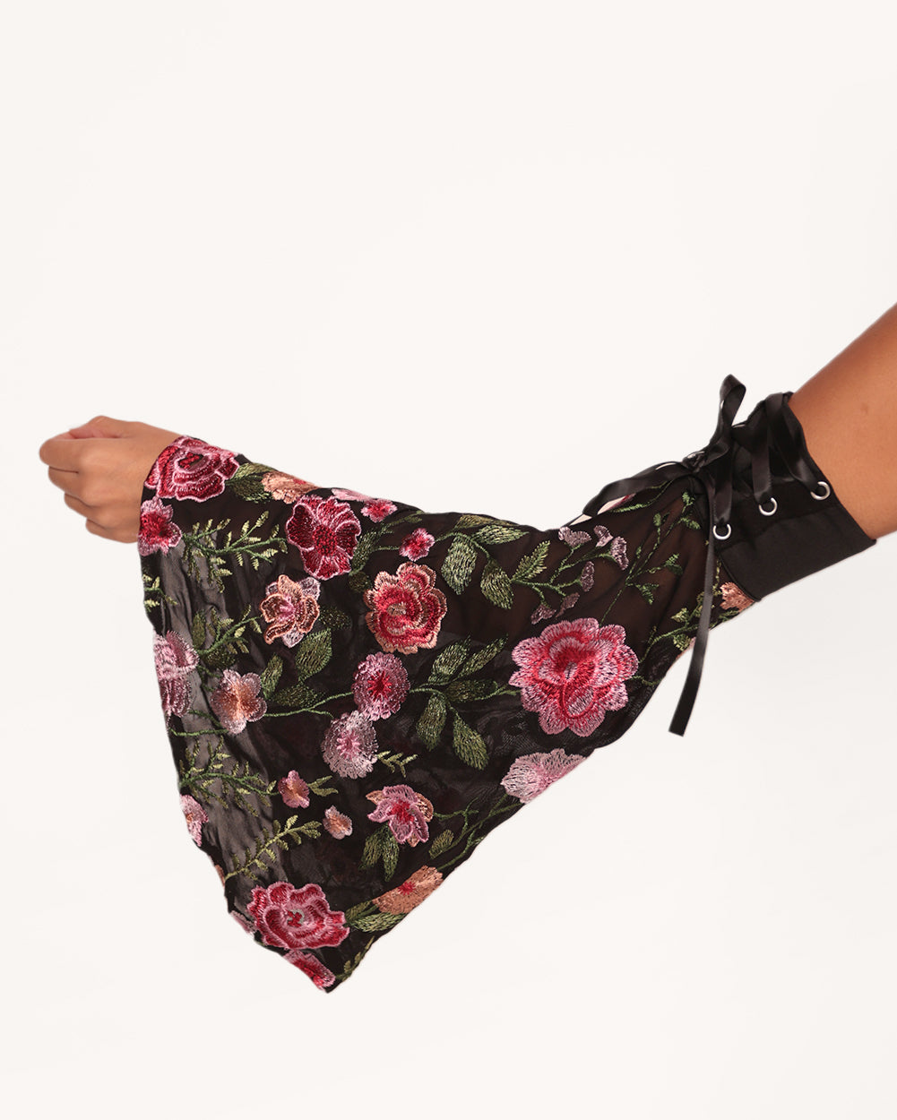 Forest Nymph Stretch Halter Lace Bodysuit Set 2.0 - Black - Image 3