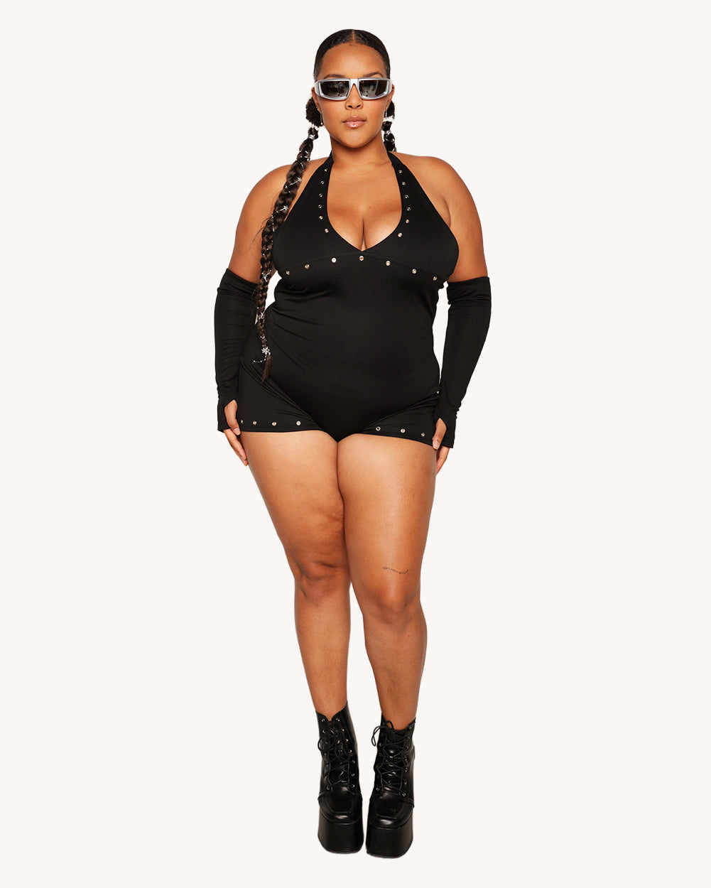 Gimme that Hard Beat Romper with Sleeves - Image 8