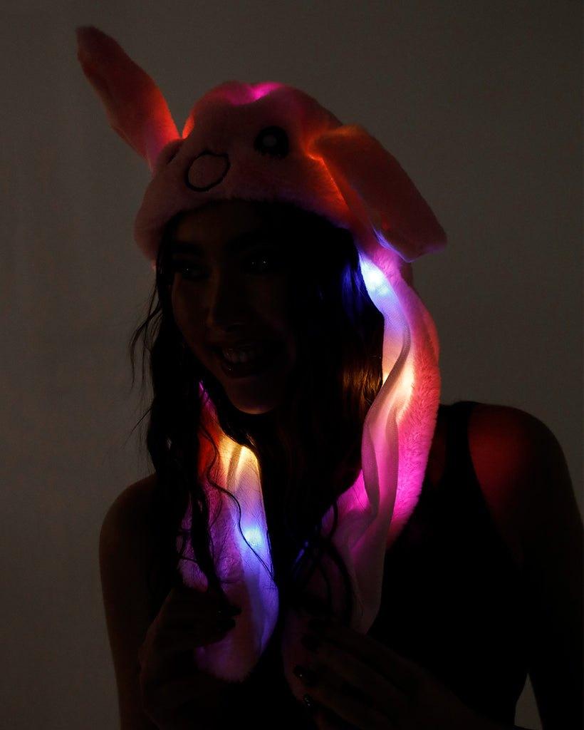 Glow Bunny LED Bucket Hat-Pink-Glow--Bethany