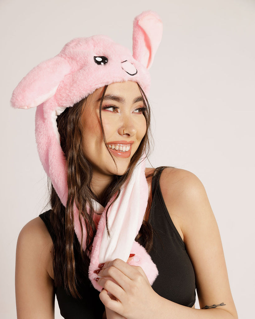 Glow Bunny LED Bucket Hat-Pink-Side--Bethany