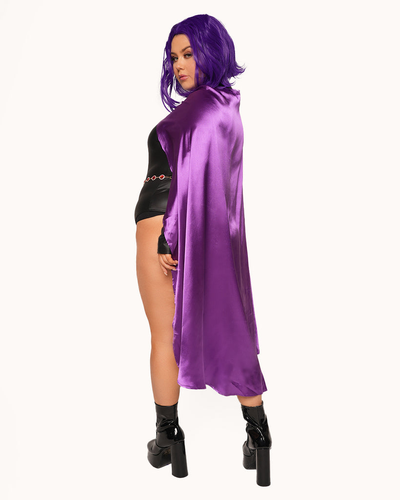 Guardian of Time Costume Set-Black/Purple-Curve1-Back--Milani---1X