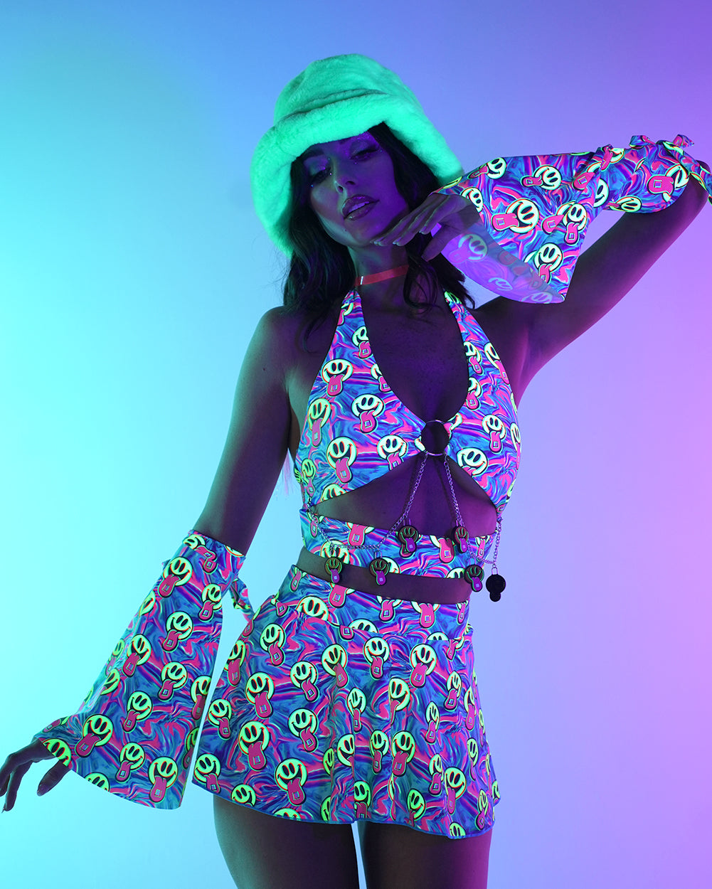 Happy Hour Halter Top with Sleeves - Image 35057779671223